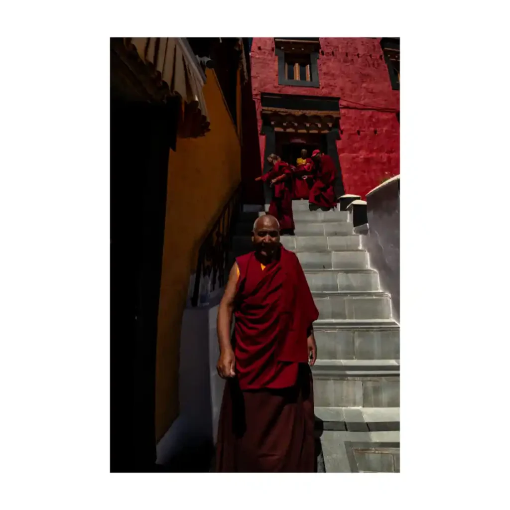 Buddhist monks in Ladakh, India, photographed by Will Meyrick
