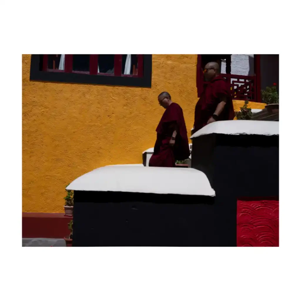 Buddhist monks in Ladakh, India, photographed by Will Meyrick