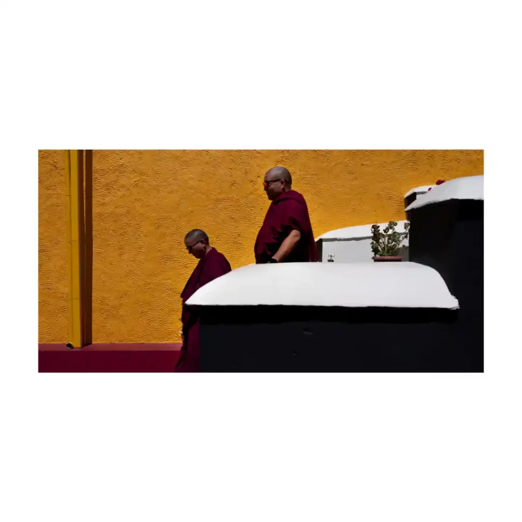 Buddhist monks in Ladakh, India, photographed by Will Meyrick