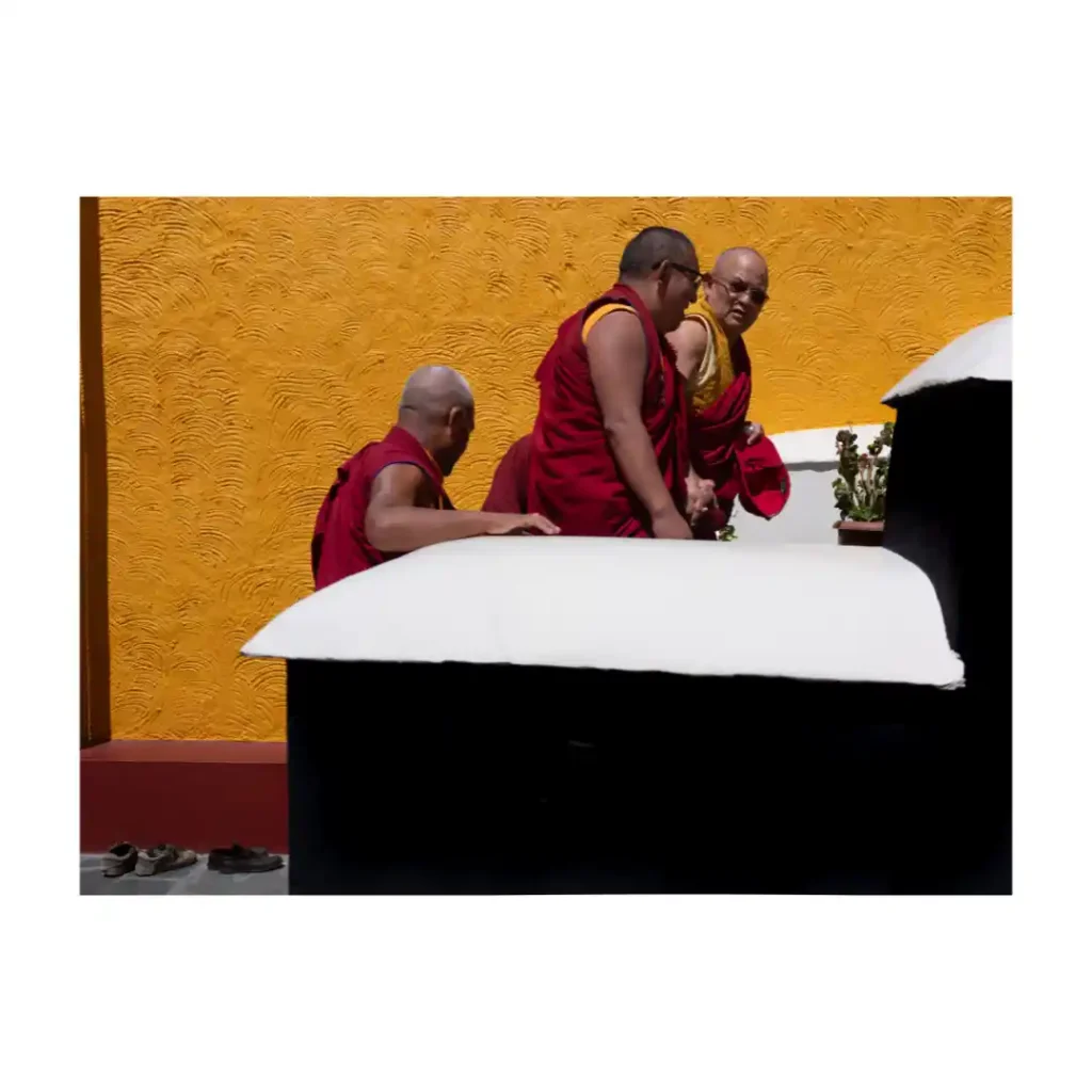 Buddhist monks in Ladakh, India, photographed by Will Meyrick